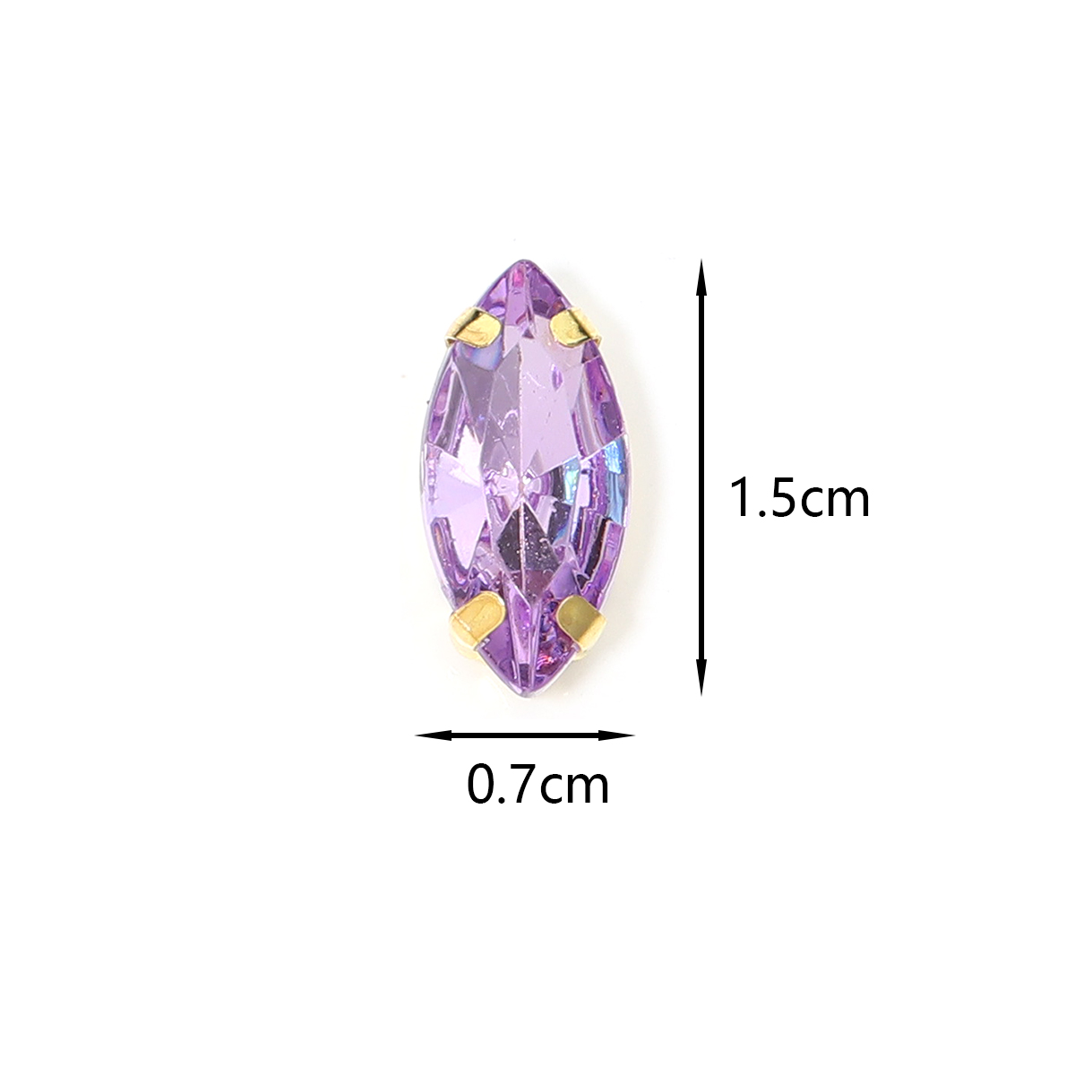 Sew On Rhinestone - 50 pcs Kristal Kaca Bentuk Mata