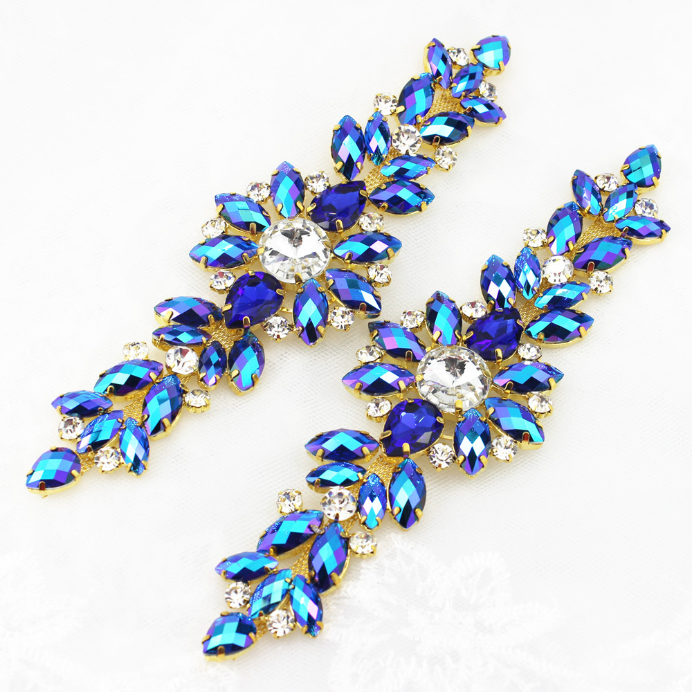 Sew On Rhinestone - 18.2X5.5 Cm AB Jahit Pada Berlian