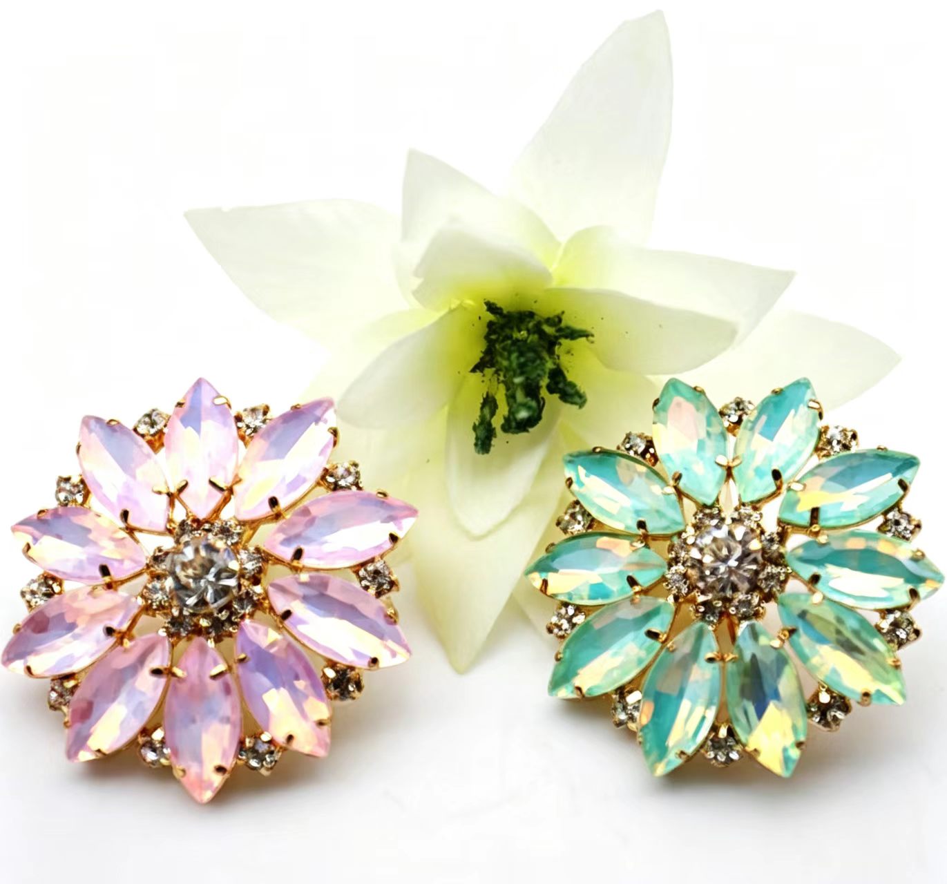 Kancing Kristal Resin Bentuk M - Sew On Rhinestone ulasan dan harga
