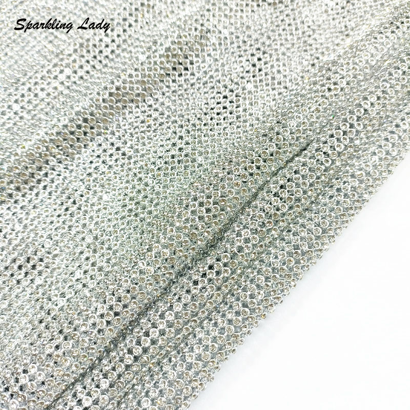 Kain Logam Berhias Rhinestone  - Crystal Mesh Fabric ulasan dan harga