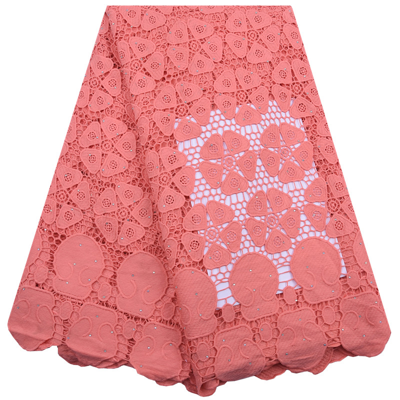 Guipure Afrika kain renda deng - Crystal Mesh Fabric ulasan dan harga