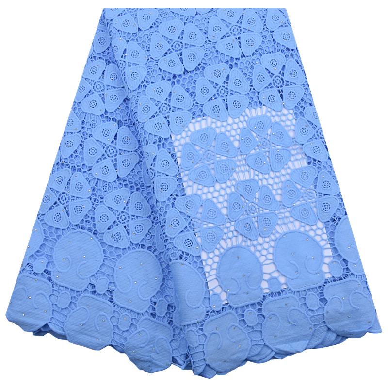 Guipure Afrika kain renda deng - Crystal Mesh Fabric ulasan dan harga