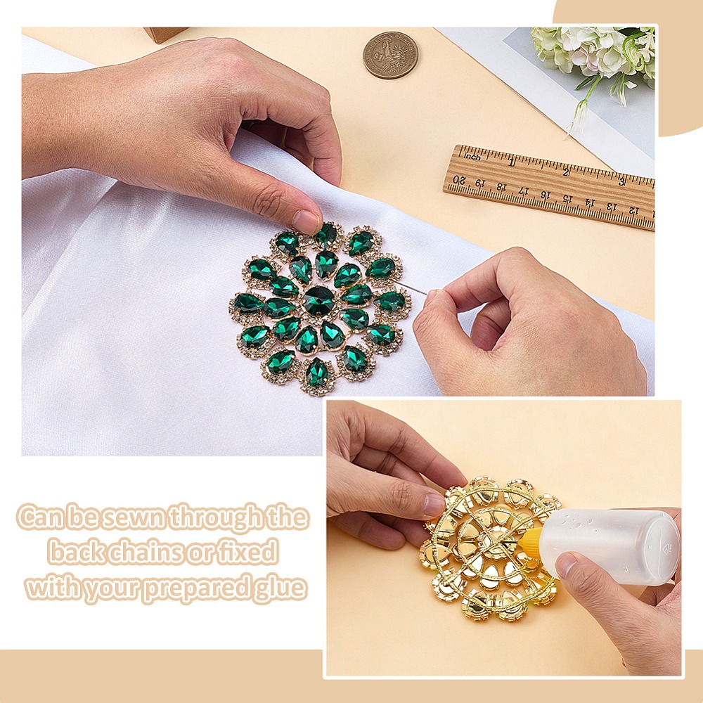 Aplikasi Rhinestone Kuningan B - Sew On Rhinestone ulasan dan harga