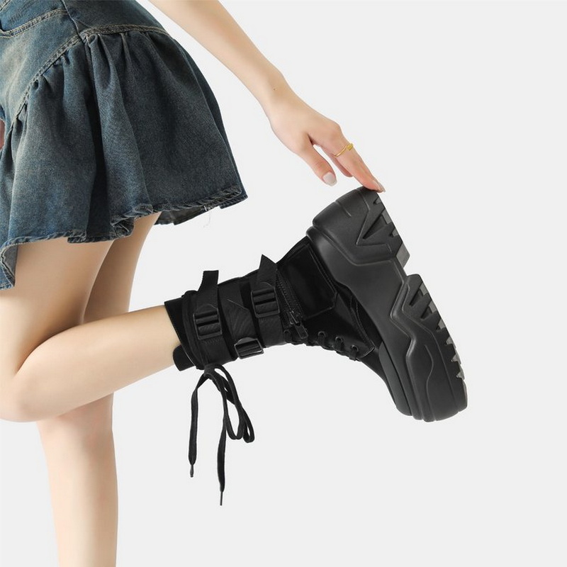 Sepatu Bot Motor Platform Teba - Guipure Lace Panel ulasan dan harga