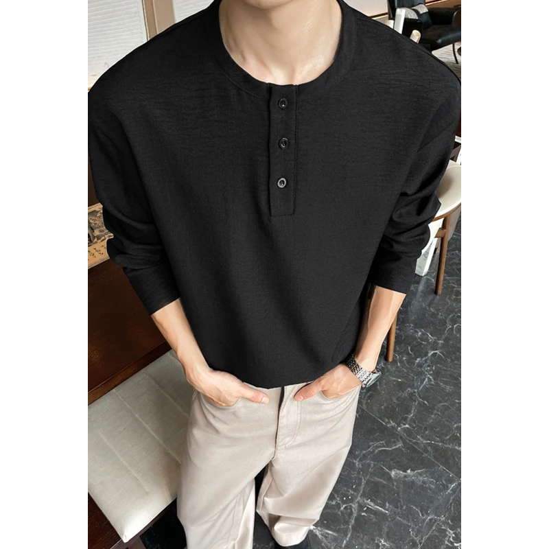 Kemeja Henley Kasual Pria Baha - Embellish Knit ulasan dan harga
