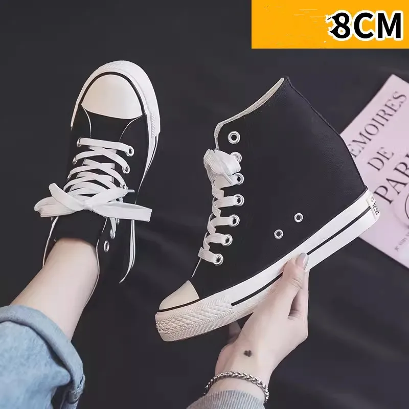Sepatu Kanvas Platform Tinggi  - Guipure Lace Panel ulasan dan harga