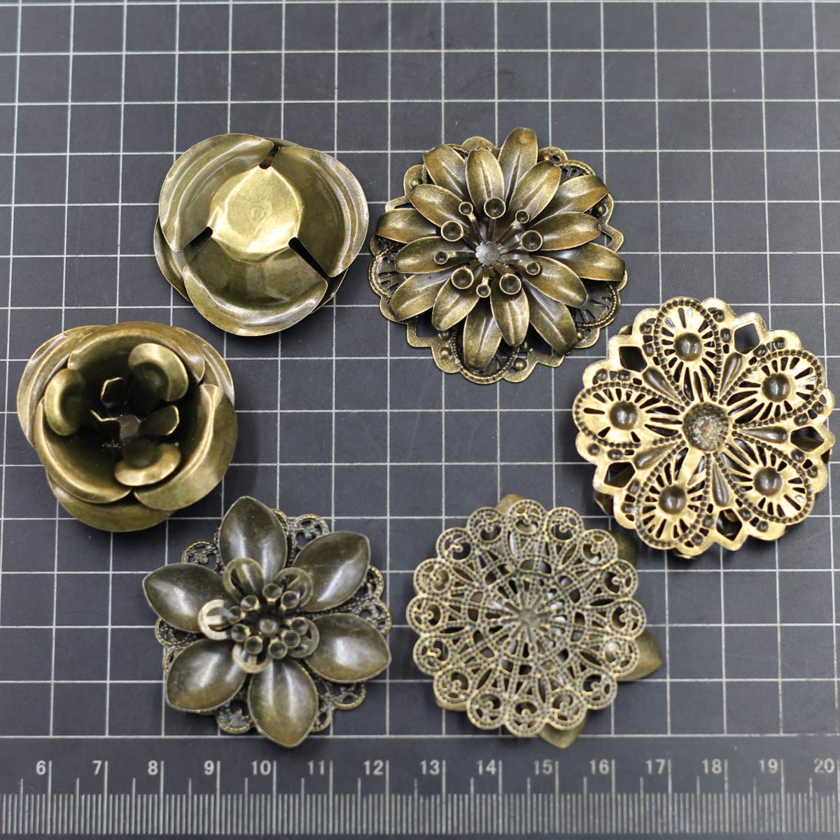 6 Buah Hiasan Kombinasi Pola B - Craft Embellishments ulasan dan harga