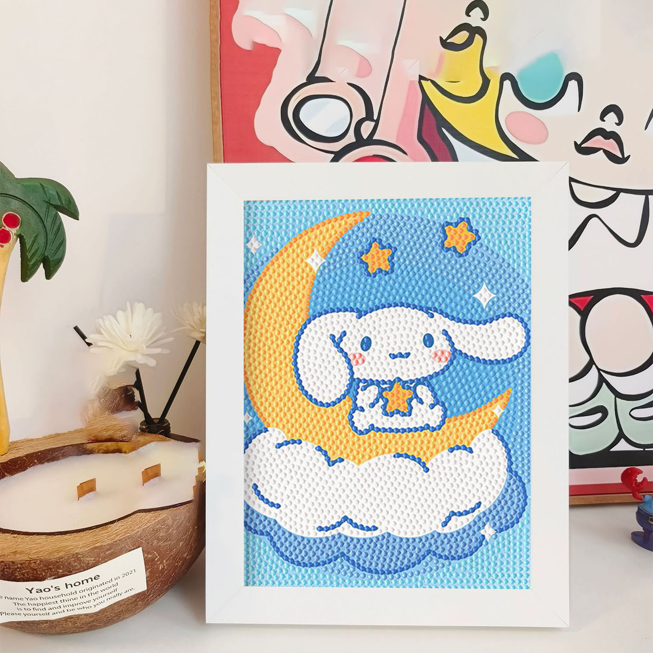Sanliou Moon Jade Guigou Lukis - Embroidery Embellishments ulasan dan harga